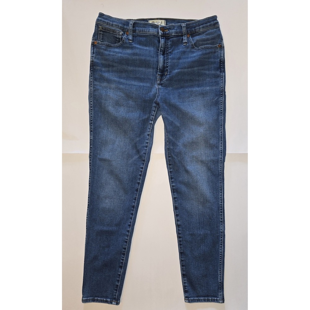 Madewell 10 Inch High Rise Skinny Jeans Blue Wash Size 31 Style MB909